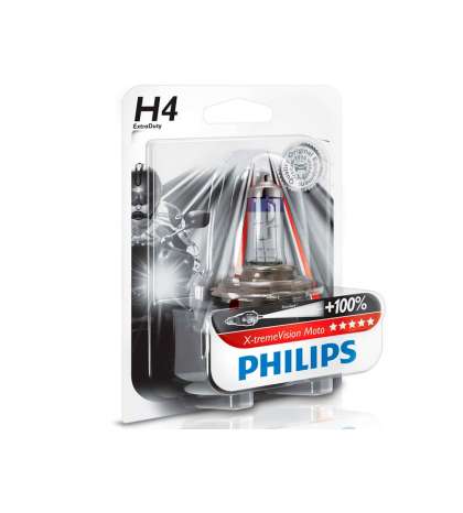 LAMPARA H4 X-TREME VISION MOTO -PHILIPS R: 2012342XV