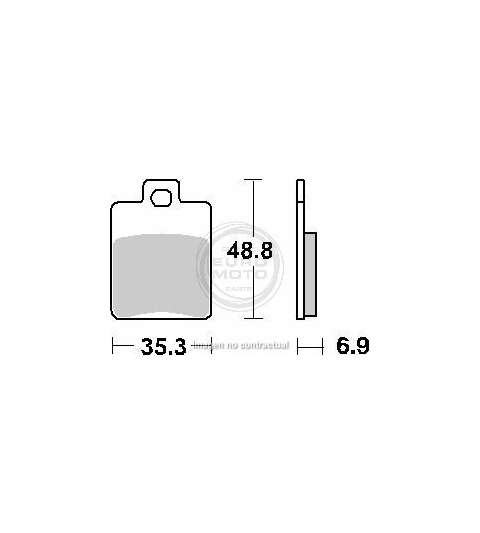 JUEGO PASTILLAS FRENO PIAGGIO LIBERTY 50, NRG 50 - SBS - R: P142HF