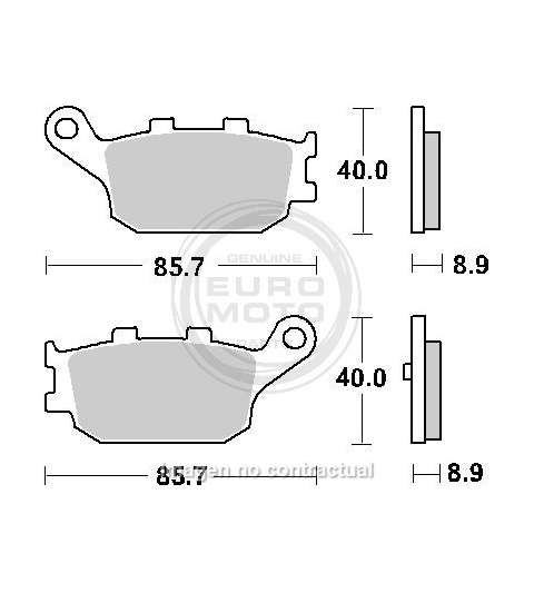 JUEGO PASTILLAS FRENO HONDA FORZA 250 00/04 - SBS - R: P158HF