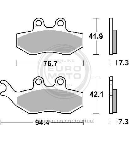 JUEGO PASTILLAS FRENO DERBI SENDA 50, APRILIA RS 50 - SBS - R: P168HF