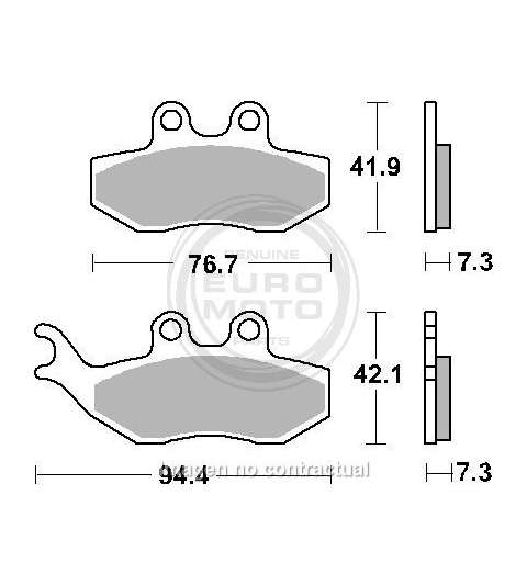 JUEGO PASTILLAS FRENO DERBI SENDA 50, APRILIA RS 50 - SBS - R: P168HF