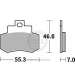 JUEGO PASTILLAS FRENO KYMCO GRAND DINK 250 01/09 - SBS - R: P172HF