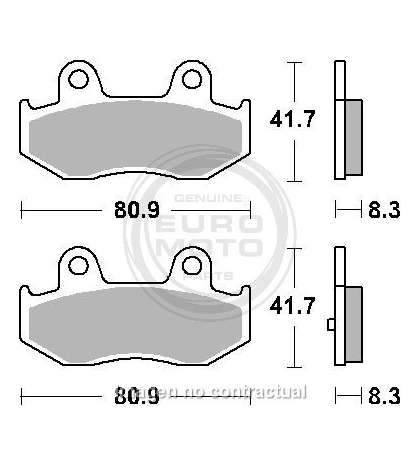 JUEGO PASTILLAS FRENO SUZUKI BURGMAN 250 06 - SBS - R: P174HF