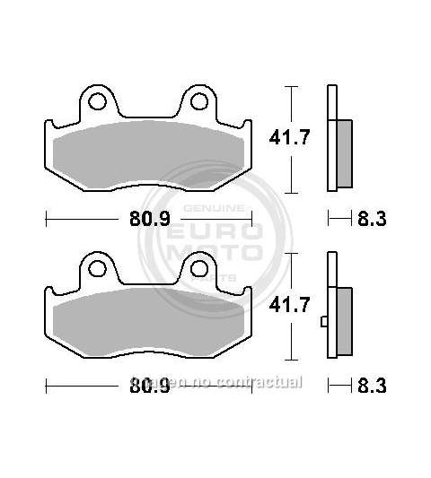JUEGO PASTILLAS FRENO SUZUKI BURGMAN 250 06 - SBS - R: P174HF