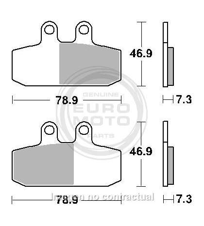 JUEGO PASTILLAS FRENO APRILIA ATLANTIC 500 02/04 - SBS - R: P179HF