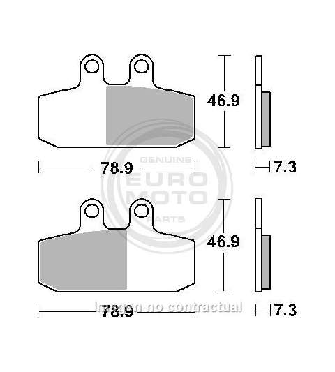 JUEGO PASTILLAS FRENO APRILIA ATLANTIC 500 02/04 - SBS - R: P179HF