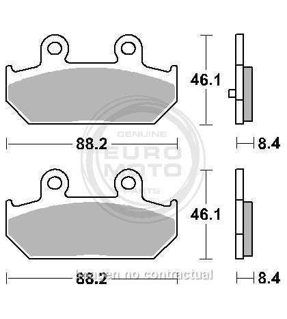 JUEGO PASTILLAS FRENO SUZUKI BURGMAN 400 07 - SBS - R: P182HF