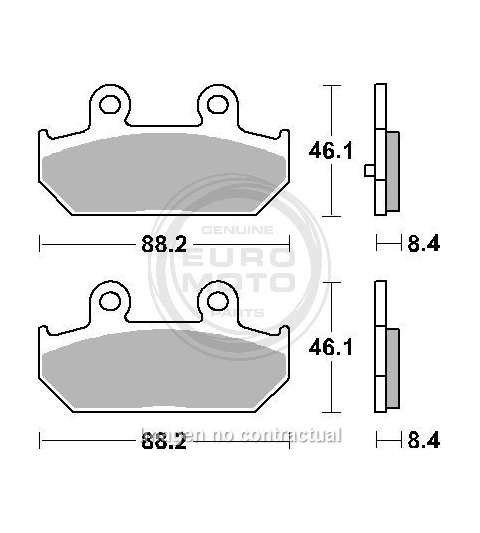 JUEGO PASTILLAS FRENO SUZUKI BURGMAN 400 07 - SBS - R: P182HF