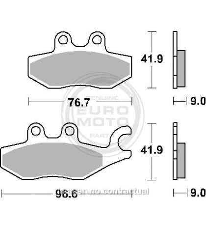JUEGO PASTILLAS FRENO PIAGGIO X9 125 04/05 - SBS - R: P187HF