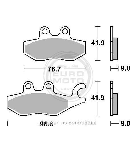 JUEGO PASTILLAS FRENO PIAGGIO X9 125 04/05 - SBS - R: P187HF