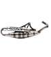 TUBO DE ESCAPE PIAGGIO SCOOTER 50 COLA ALUMINIO/PLATA " R " YASUNI R: TUB420AP