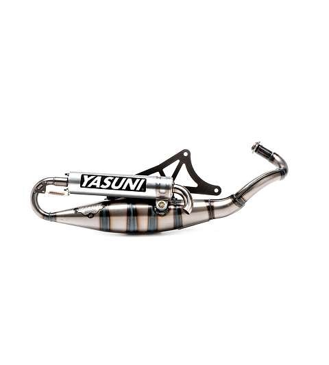 TUBO DE ESCAPE PIAGGIO SCOOTER 50 COLA ALUMINIO/PLATA " R " YASUNI R: TUB420AP