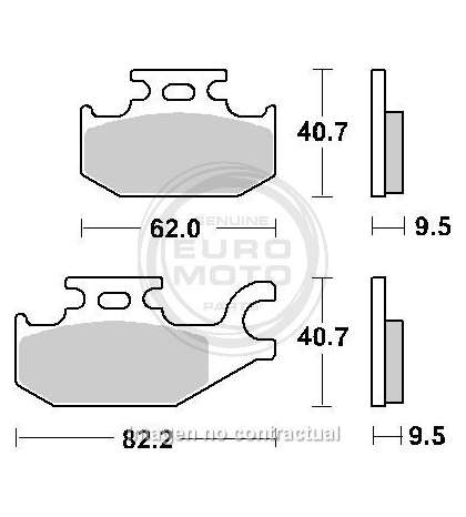 JUEGO PASTILLAS FRENO SUZUKI BURGMAN 125 07 - SBS - R: P196HF