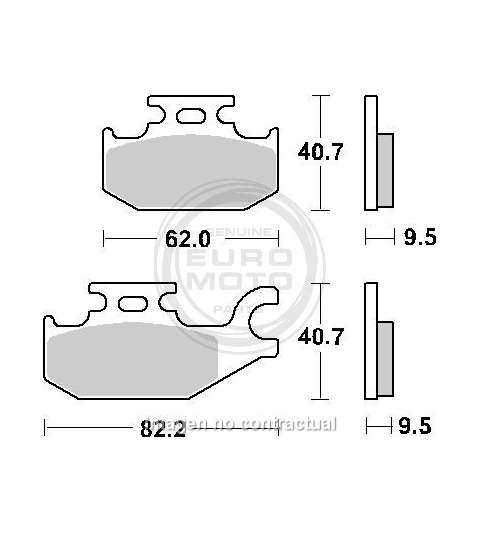 JUEGO PASTILLAS FRENO SUZUKI BURGMAN 125 07 - SBS - R: P196HF