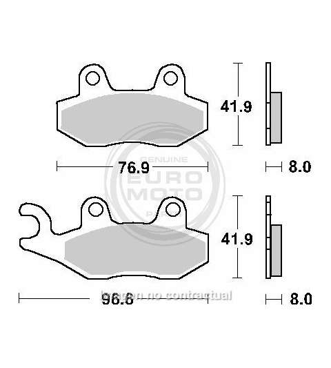 JUEGO PASTILLAS FRENO DAELIM DELFINO 125 08, PEUGEOT GEOPOLIS 125 08/10 - SBS - R: P197HF
