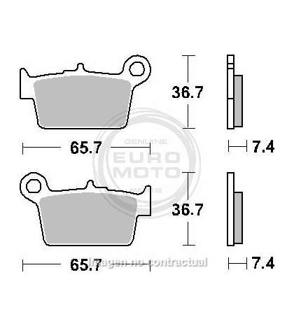 JUEGO PASTILLAS FRENO BETAMOTOR RR 50 SUPERMOTARD 08 - SBS - R: P199HF