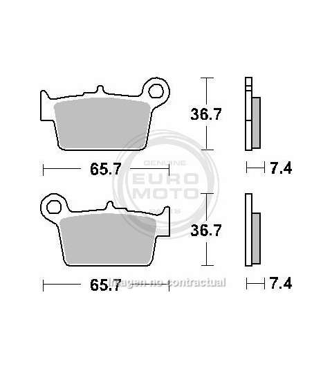 JUEGO PASTILLAS FRENO BETAMOTOR RR 50 SUPERMOTARD 08 - SBS - R: P199HF