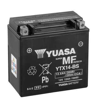 BATERIA YTX14 BS ( CON ÁCIDO ) YUASA R: 0614971Y