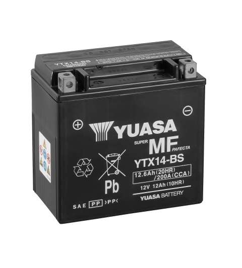 BATERIA YTX14 BS ( CON ÁCIDO ) YUASA R: 0614971Y
