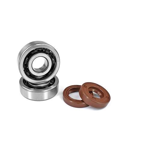 KIT RODAMIENTOS ( 6303 T2 X C4 ) JAULA POLYAMIDE + RETENES VITON MINARELLI AM 6 CARENZI R: 100014