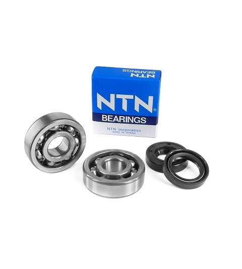 KIT DE RODAMIENTOS (6204 C4) + RETENES DE VITON DERBI SENDA / GPR / GILERA 50 SMT / RCR (MOTOR EURO 2 / EURO 3) NTN R: 100008