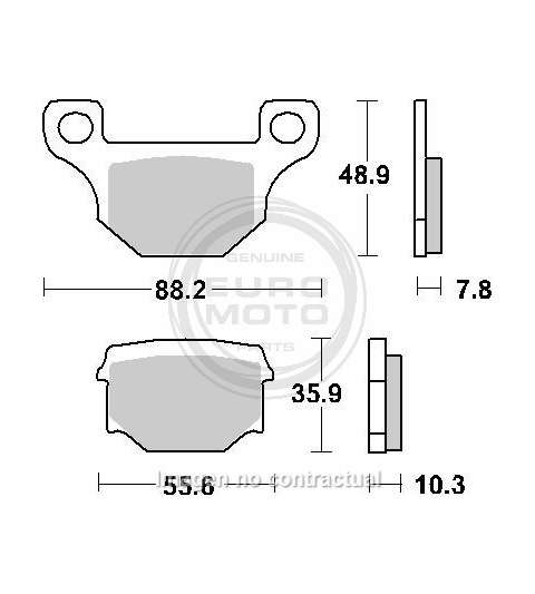 JUEGO PASTILLAS FRENO MOTOR HISPANIA RX 50 08 - SBS - R: P203HF