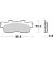JUEGO PASTILLAS FRENO KYMCO SUPER DINK 125 09/15 - SBS - R: P204HF