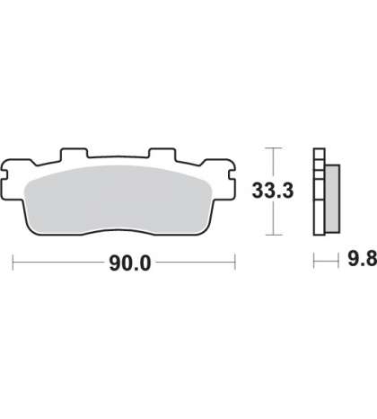 JUEGO PASTILLAS FRENO KYMCO SUPER DINK 125 09/15 - SBS - R: P204HF