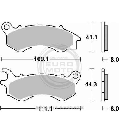 JUEGO PASTILLAS FRENO HONDA PCX 125 10/14 - SBS - R: P205HF