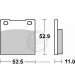 JUEGO PASTILLAS FRENO HONDA CB 250 78 - SBS - R: P526HF