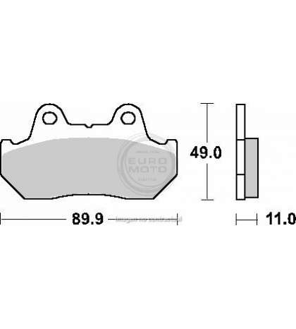 JUEGO PASTILLAS FRENO HONDA CB 400 82 - SBS - R: P542HF