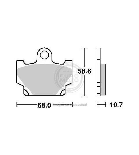JUEGO PASTILLAS FRENO YAMAHA SR 125 92/96 - SBS - R: P550HF