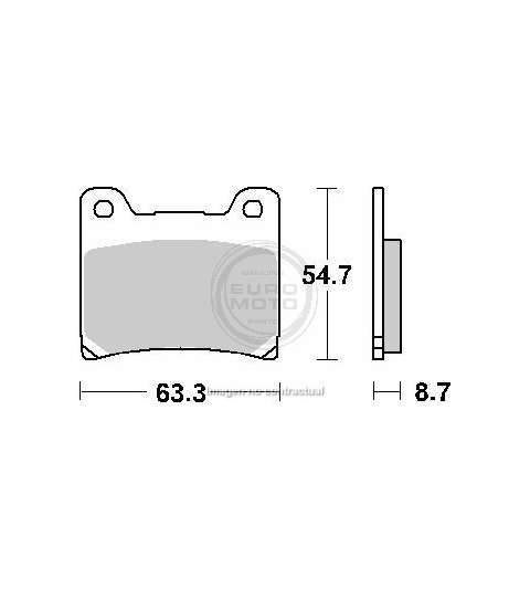 JUEGO PASTILLAS FRENO YAMAHA TZR 125 94 - SBS - R: P555HF