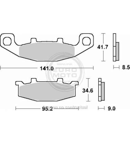 JUEGO PASTILLAS FRENO HYOSUNG COMET 250 02 - SBS - R: P597HF