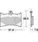 JUEGO PASTILLAS FRENO APRILIA RS 125 92/05 - SBS - R: P601HF