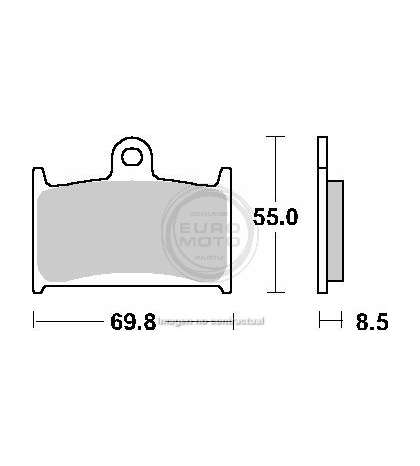 JUEGO PASTILLAS FRENO SUZUKI GSX R 750 88/93 - SBS - R: P624HF