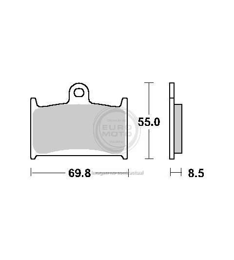JUEGO PASTILLAS FRENO SUZUKI GSX R 750 88/93 - SBS - R: P624HF