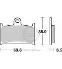JUEGO PASTILLAS FRENO SUZUKI GSX R 750 88/93 SBS R: P624HF