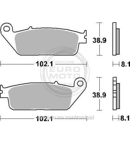 JUEGO PASTILLAS FRENO KYMCO VENOX 250 00/10 - SBS - R: P627HF