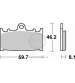 JUEGO PASTILLAS FRENO KAWASAKI ZZR NINJA 93/05 600 - SBS - R: P631HF