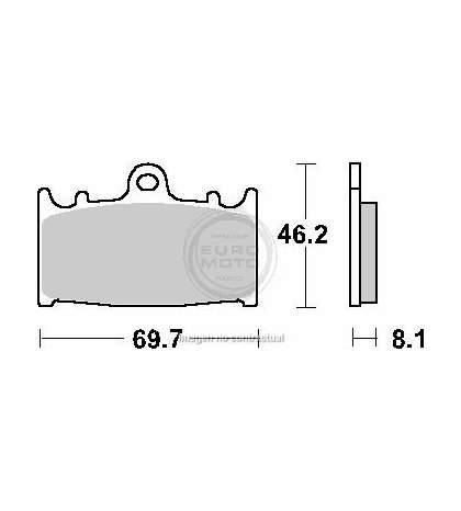 JUEGO PASTILLAS FRENO KAWASAKI ZZR NINJA 93/05 600 - SBS - R: P631HF