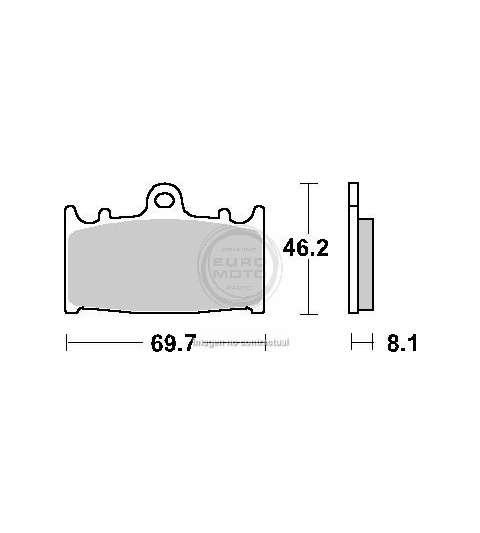 JUEGO PASTILLAS FRENO KAWASAKI ZZR NINJA 93/05 600 - SBS - R: P631HF