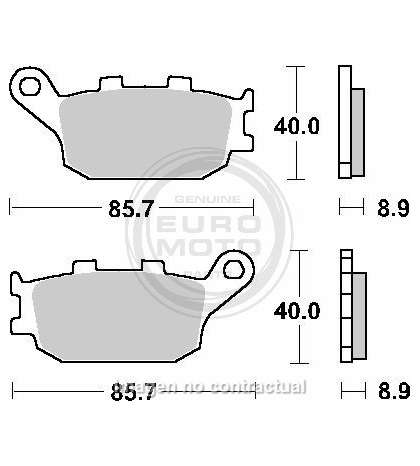 JUEGO PASTILLAS FRENO HONDA CB F HORNET 600 00/02 - SBS - R: P657HF