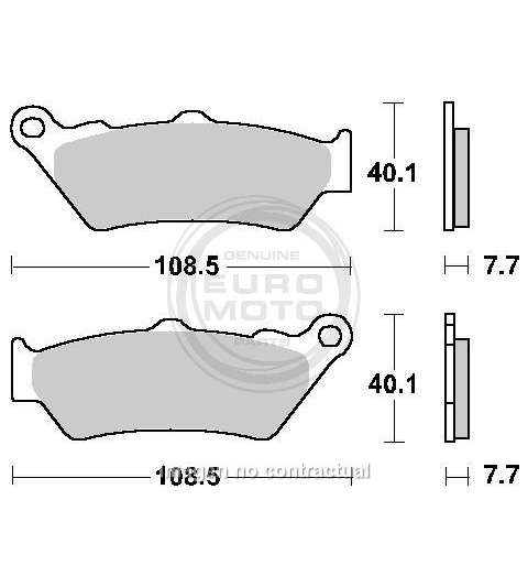 JUEGO PASTILLAS FRENO BMW F GS / DAKAR 650 01/07 - SBS -R: P674HF