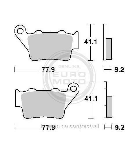 JUEGO PASTILLAS FRENO KTM EXC 125 98/03 - SBS - R: P675HF