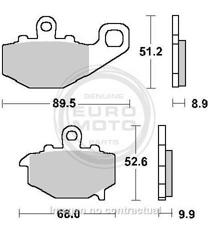 JUEGO PASTILLAS FRENO KAWASAKI ZX6 RR NINJA 600 98/02 - SBS - R: P687HF