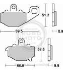 JUEGO PASTILLAS FRENO KAWASAKI ZX6 RR NINJA 600 98/02 SBS R: P687HF