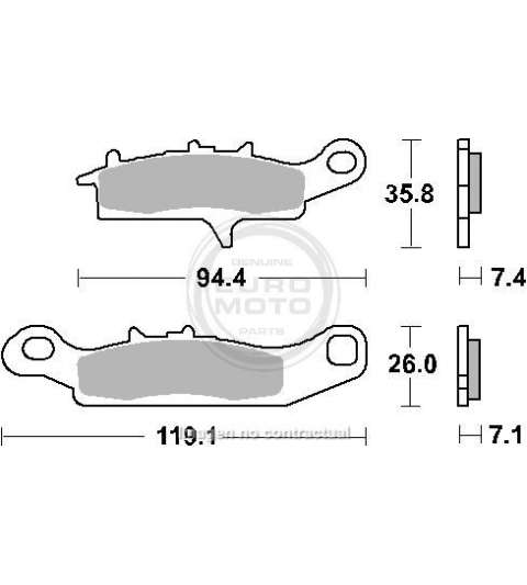 JUEGO PASTILLAS FRENO" SBS " SINTER KAWASAKI KFX 450 07 - SBS - R: P801SI