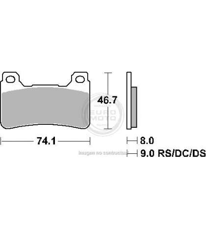 JUEGO PASTILLAS FRENO " SINTER " HONDA CBR 600 RR 07 - SBS - R: P809HS