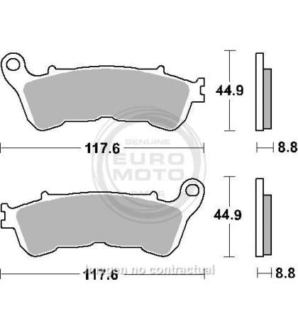 JUEGO PASTILLAS FRENO " SINTER " HONDA CB F HORNET 600 07/14 - SBS- R: P828HS